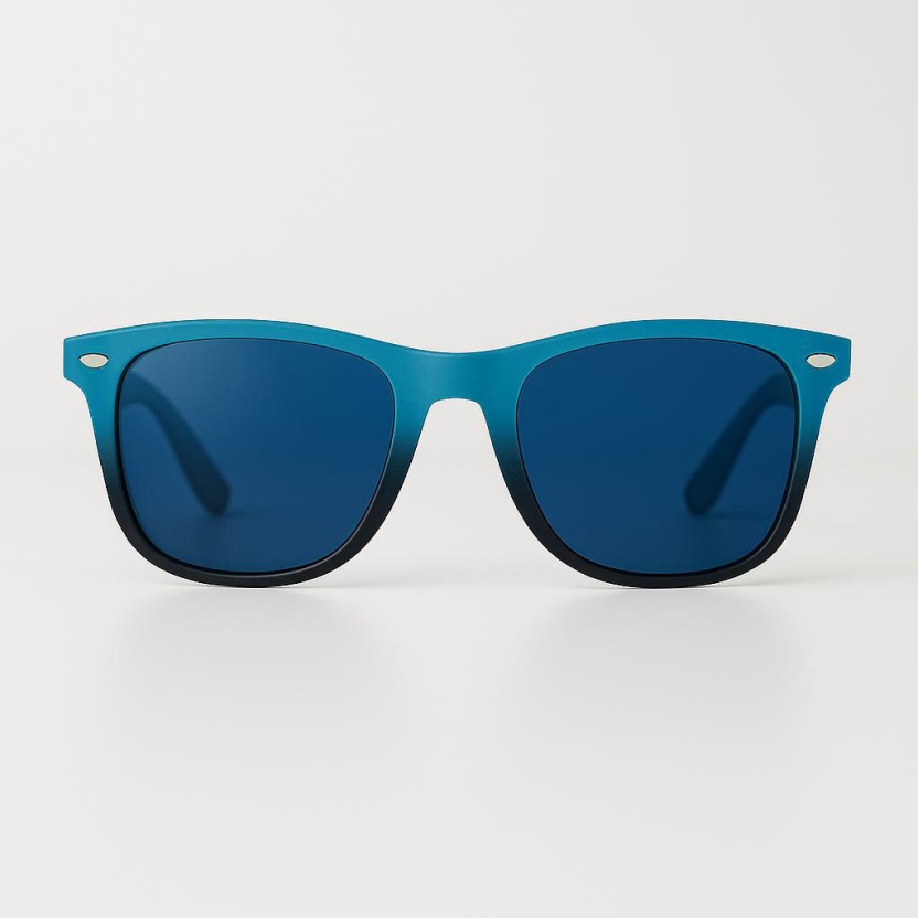 'Distressed' wayfarer sunglasses with colour gradient frame 2217-49