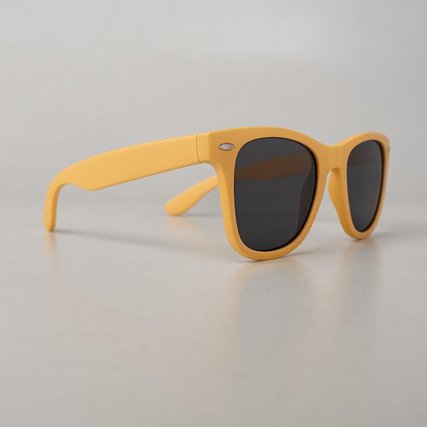 Yellow 'Distressed' wayfarer sunglasses 2217-GELB - Image 2