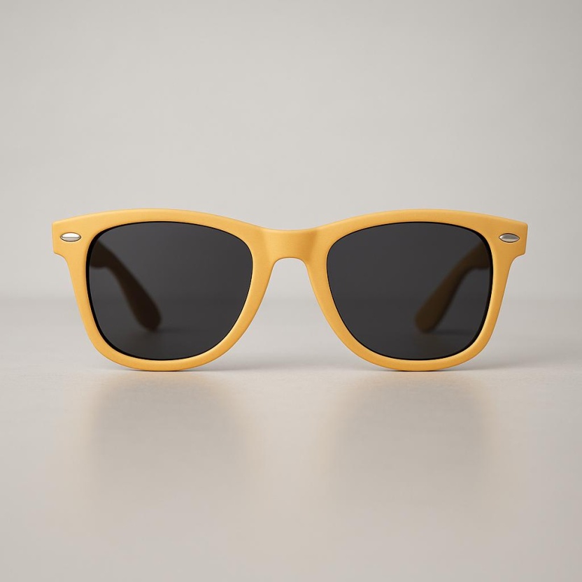 Yellow 'Distressed' wayfarer sunglasses 2217-GELB
