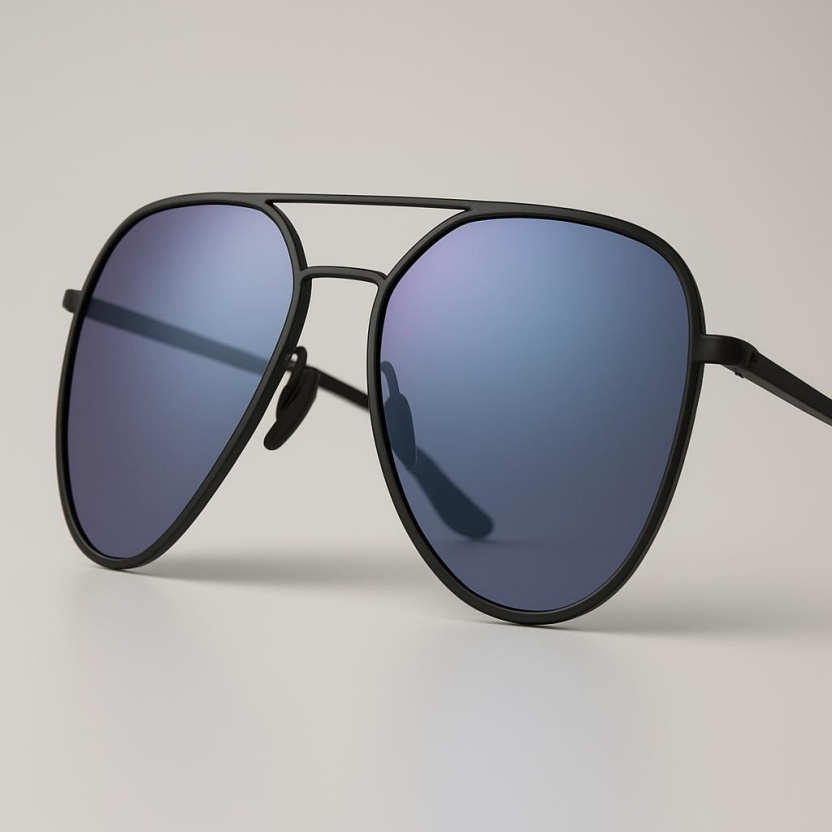 Blauw/paarse 'Distressed' pilotenzonnebrillen 2222-06