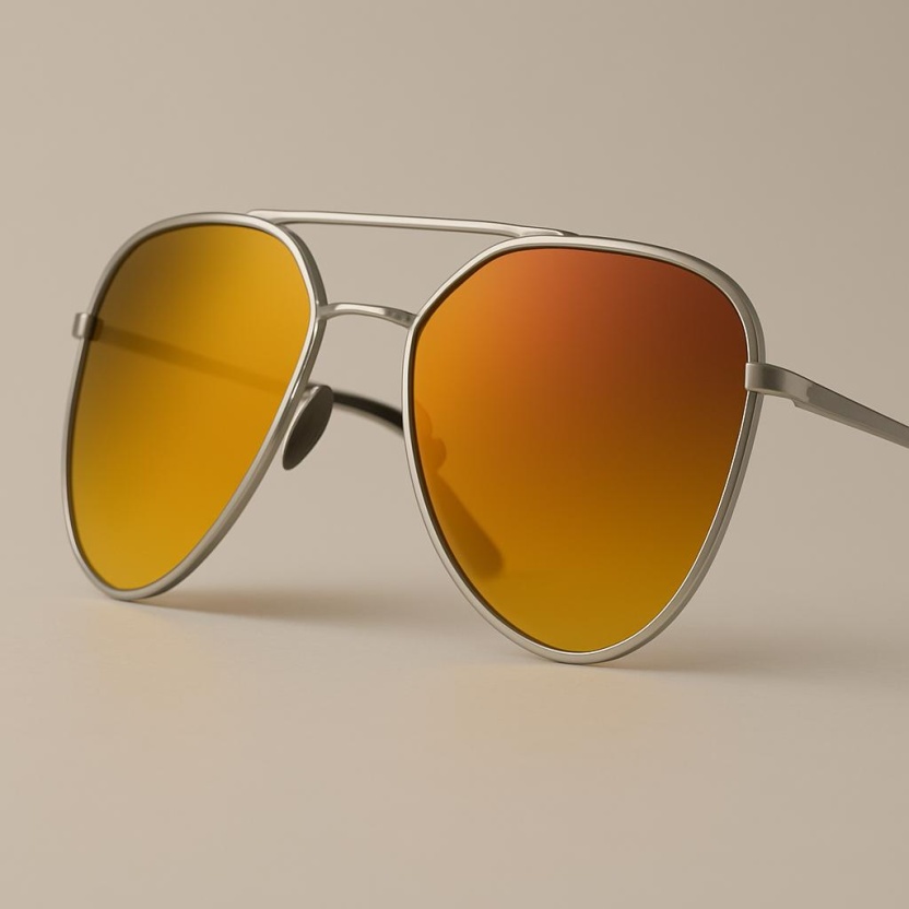 'Distressed' aviator sunglasses with mirror lenses 2222-11