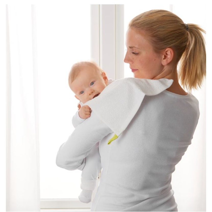 5-pack witte baby spuugdoekjes - Afbeelding 3
