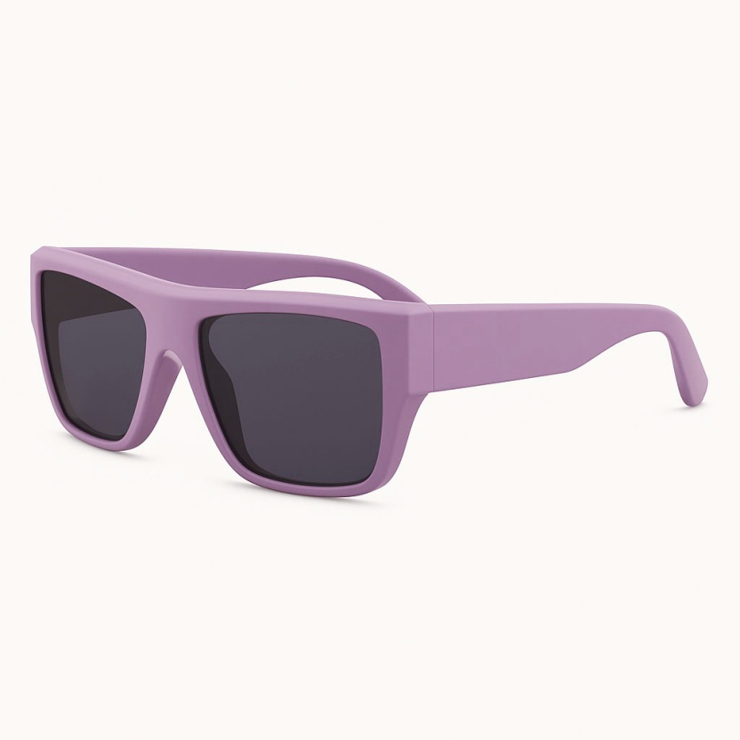 Lilac 'Distressed' sunglasses with dark lenses 2071-VIO - Image 2