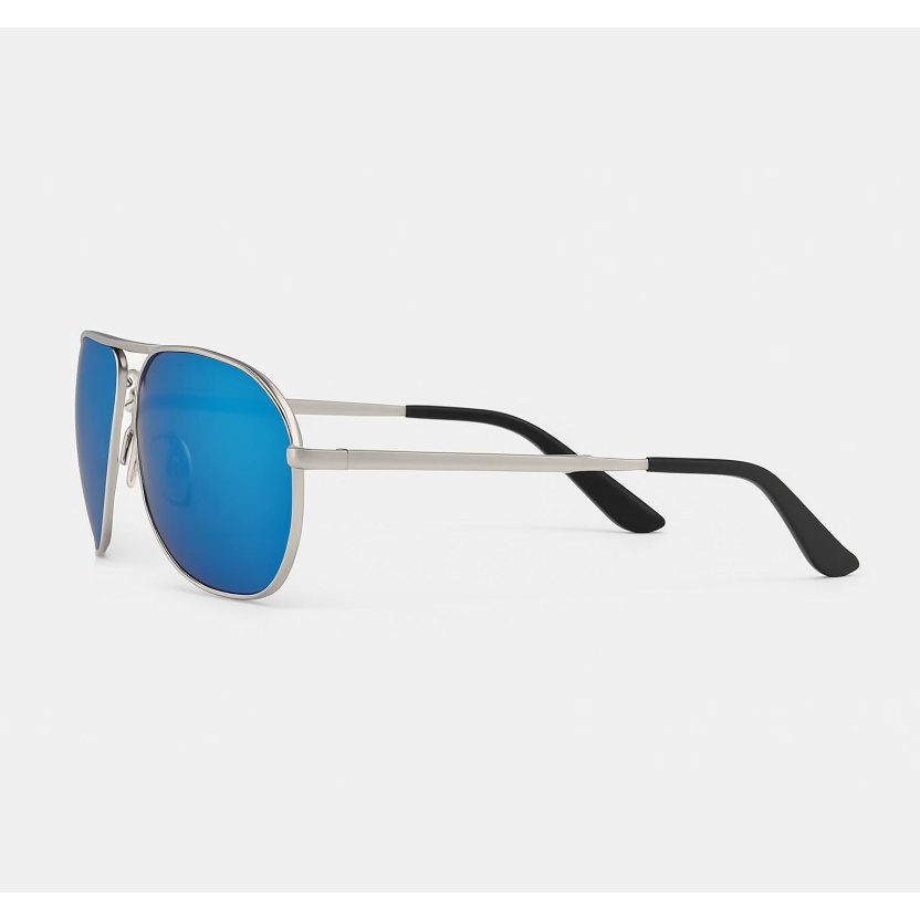 'Distressed' aviator sunglasses with light blue mirror lenses 2201-09 - Image 2