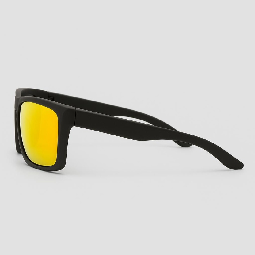 Black 'Distressed' sunglasses with mirror lenses 2205-11 - Image 2