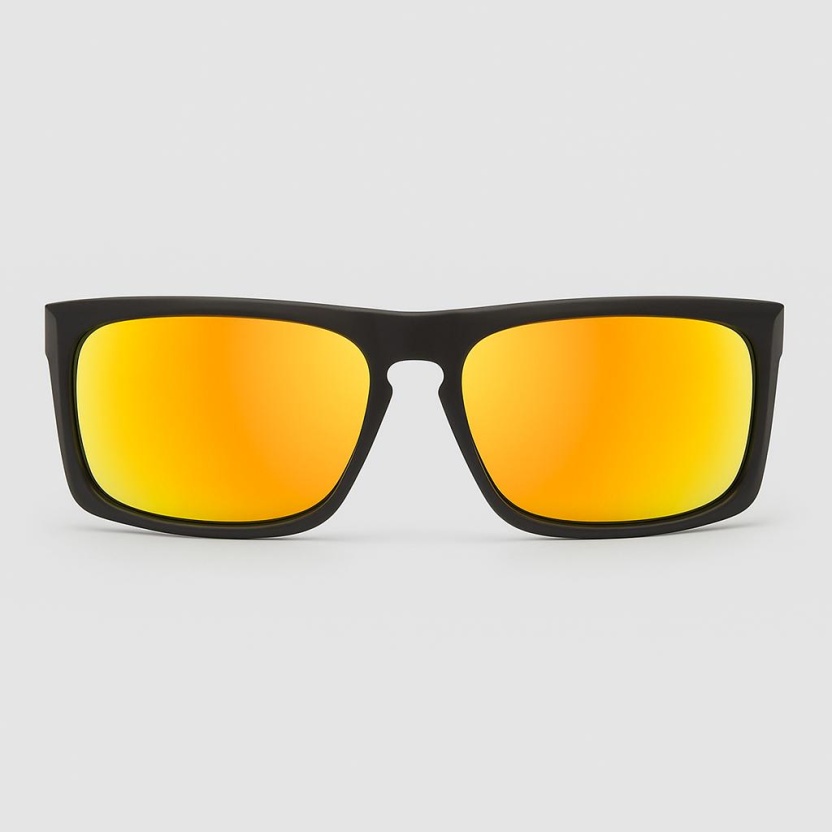 Black 'Distressed' sunglasses with mirror lenses 2205-11