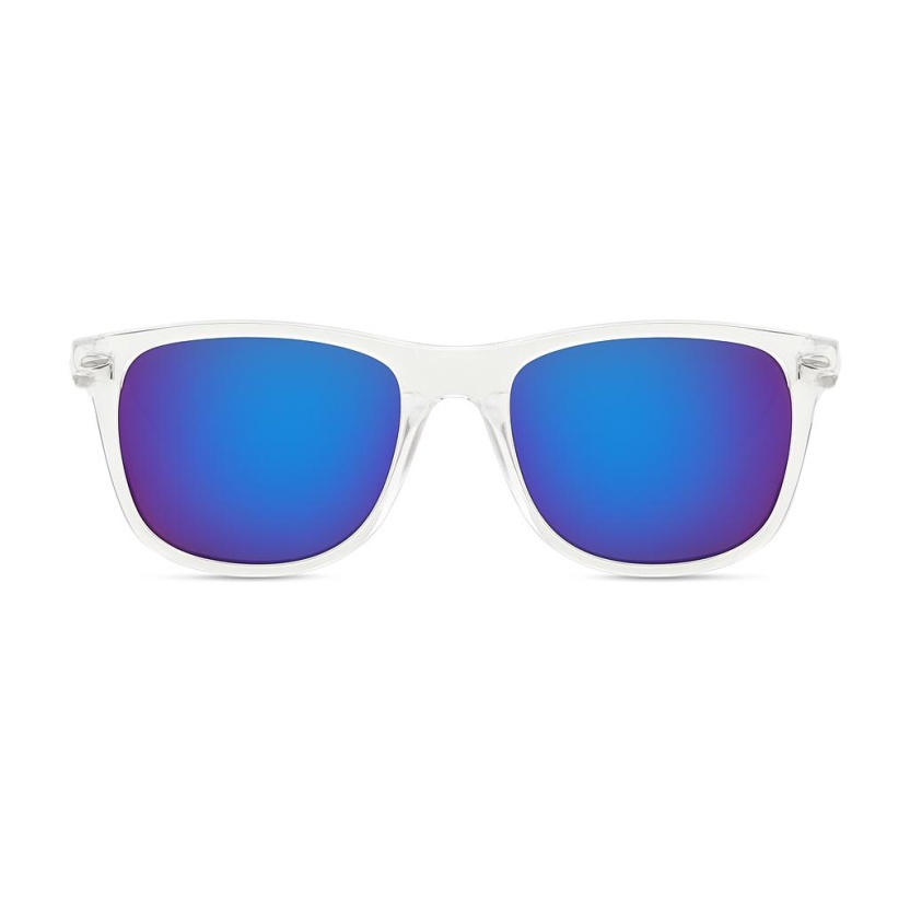 Transparant 'Distressed' sunglasses with mirror lenses 2217-16