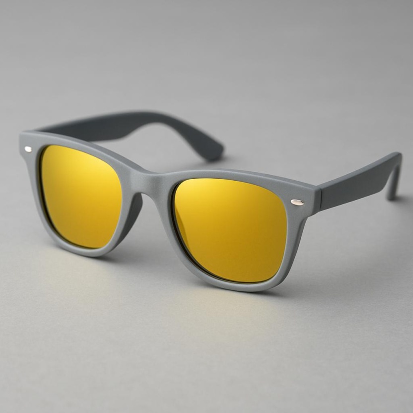 Grijze 'Distressed' Wayfarer zonnebrillen met spiegelglazen 2217-18 - Afbeelding 2