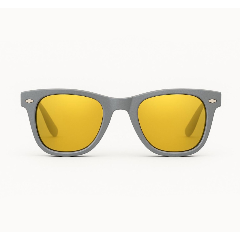 Grijze 'Distressed' Wayfarer zonnebrillen met spiegelglazen 2217-18