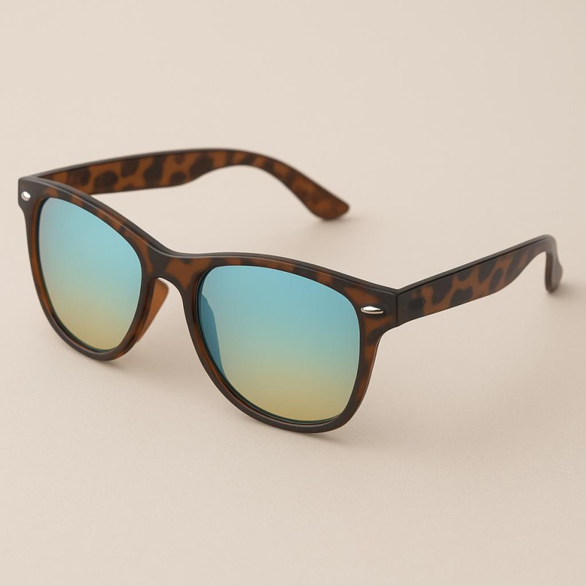 Bruine cateye 'Distressed' zonnebrillen met spiegelglazen 2217-25 - Afbeelding 2