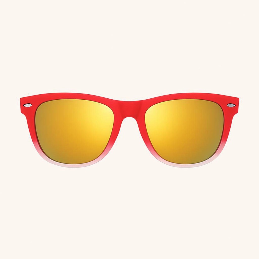 'Distressed' wayfarer sunglasses with mirror lenses 2217-41
