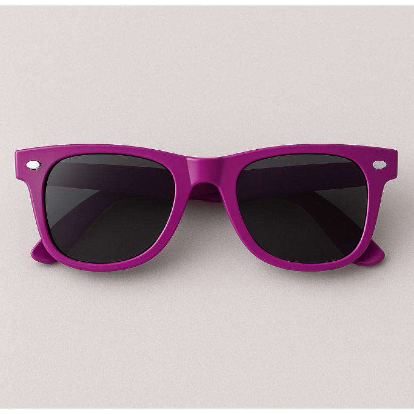 Fuchsiaroze 'Distressed' Wayfarer zonnebrillen 2217-PINK - Afbeelding 2