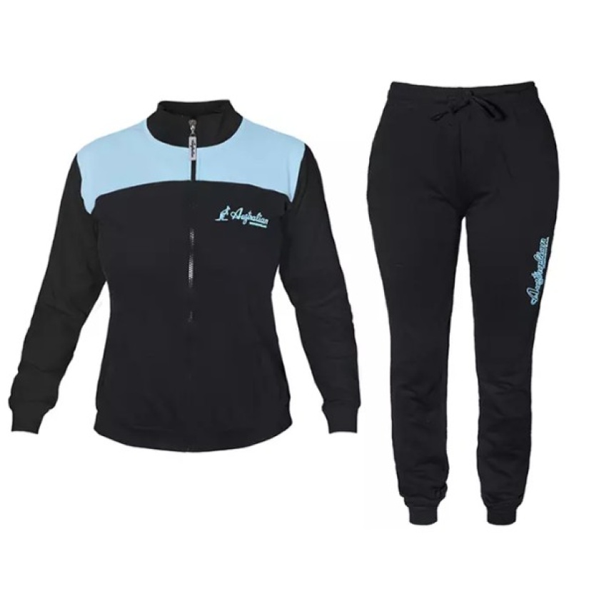 Zwart/blauwe 'Australische' homewear trainingspakken voor dames AF41 - Afbeelding 3