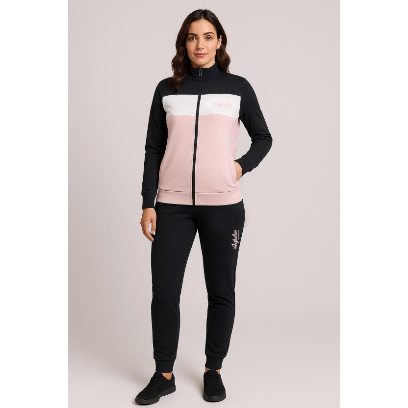 Zwart/roze 'Australian' homewear huispakken/trainingspakken voor dames AF42