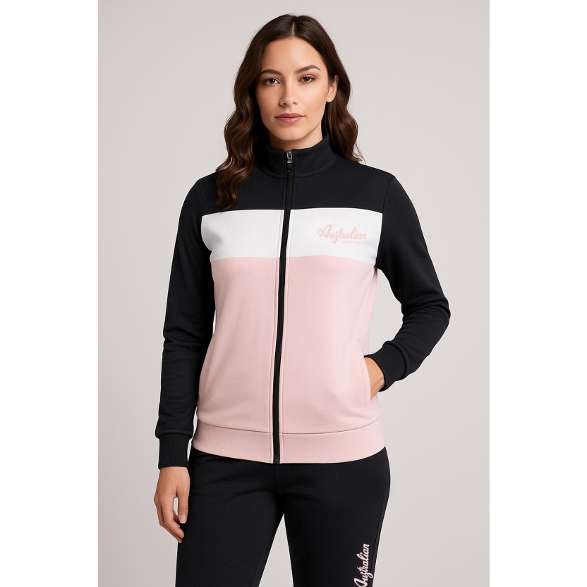 Zwart/roze 'Australian' homewear huispakken/trainingspakken voor dames AF42 - Afbeelding 2