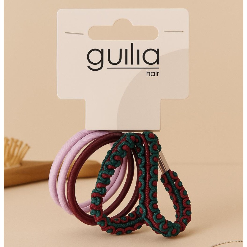 Mix of various trendy Guilia hair accessories - Hair clips, hair ties, scrunchies