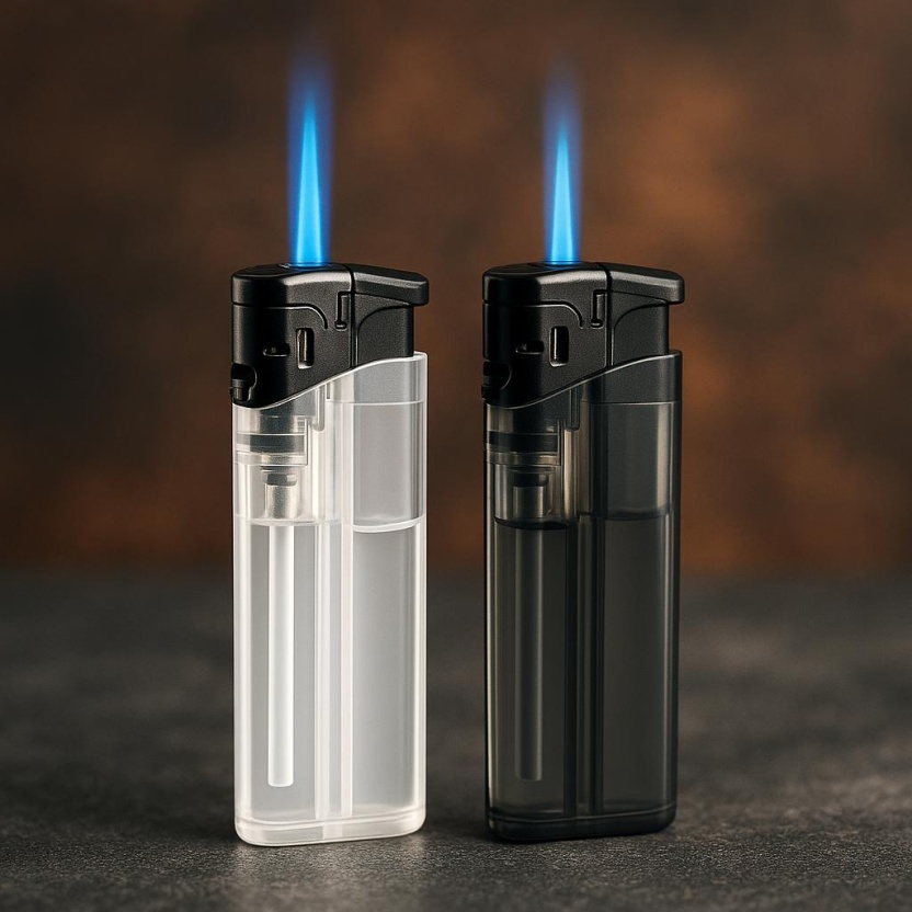 2-delige set turbo-aanstekers met krachtige, windbestendige jetflame