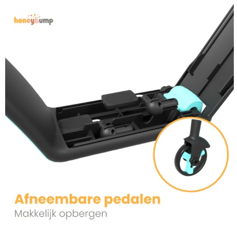 Blauwe HoneyBump Swifty 3-in-1 driewielers voor kinderen - Afbeelding 6