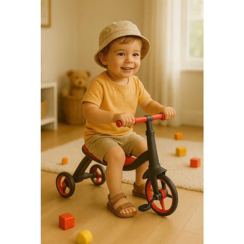 Rode HoneyBump Swifty 3-in-1 driewielers voor kinderen