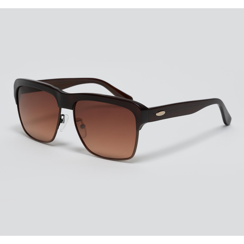 Brown 'Distressed' sunglasses 2037-BR - Image 2