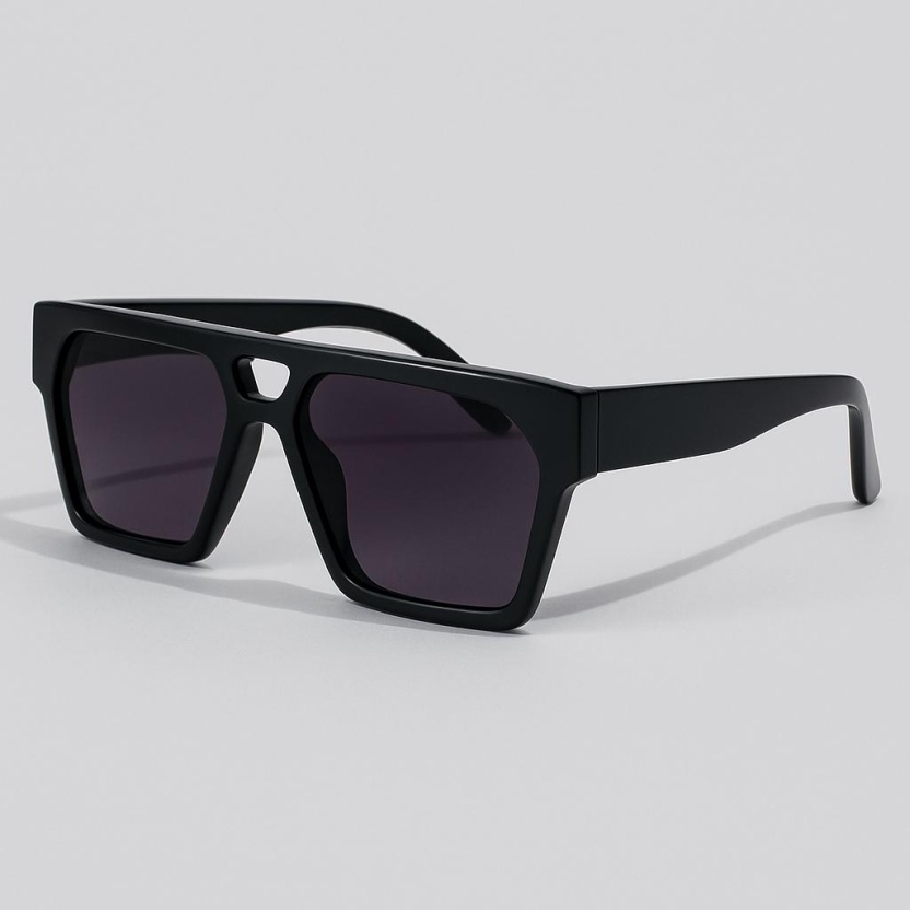 Black 'Distressed' statement sunglasses 2041-SW - Image 2