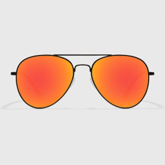 Rood/oranje 'Distressed' pilotenzonnebrillen 2200-03