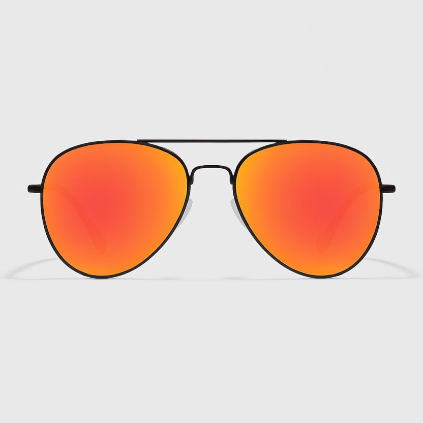 Rood/oranje 'Distressed' pilotenzonnebrillen 2200-03