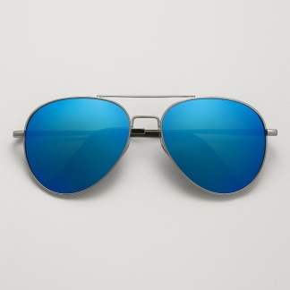 Blauwe 'Distressed' pilotenzonnebrillen 2200-08