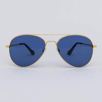 Blauwe 'Distressed' pilotenzonnebrillen 2200-20