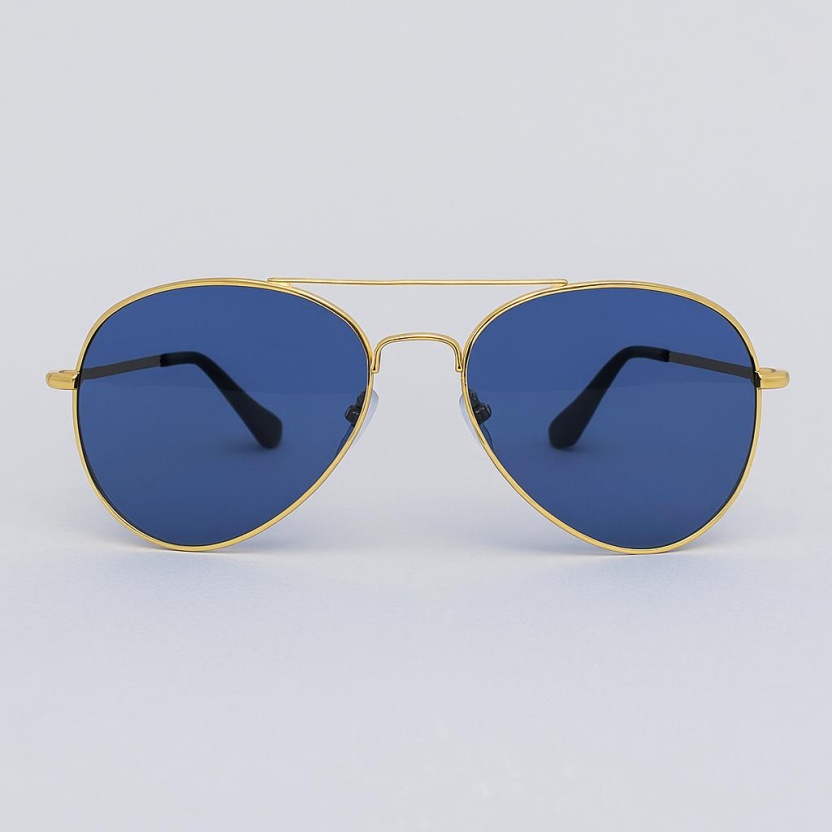 Blauwe 'Distressed' pilotenzonnebrillen 2200-20