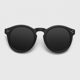 Black round 'Distressed' sunglasses 2209-01