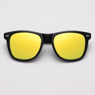 Black 'Distressed' wayfarer sunglasses with miror lenses 2217-01
