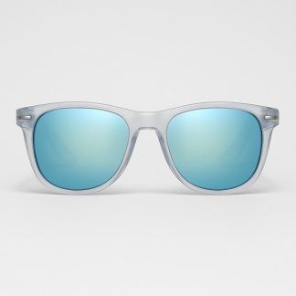 Semi transaparant 'Distressed' wayfarer sunglasses with mirror lenses 2217-14