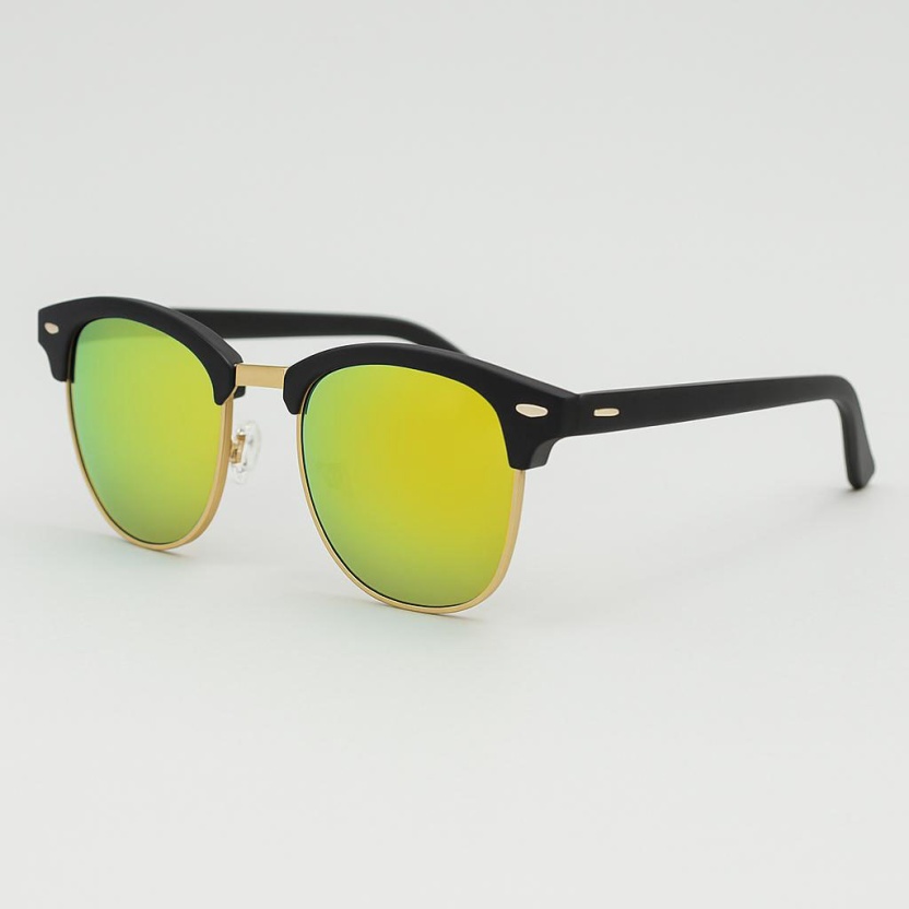 'Distressed' clubmaster sunglasses with miror lenses 2218-07 - Image 2