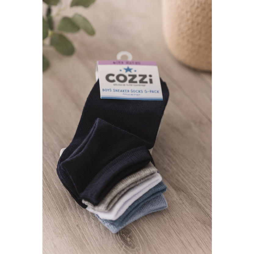 Mix of various 5-packs Cozzi sneaker socks for children - Image 2