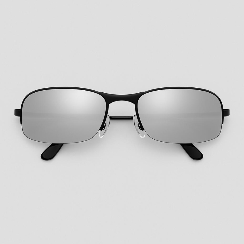 Zonnebrillen in Matrix-stijl met zilveren spiegelglazen MATRIX-SIL - Afbeelding 2