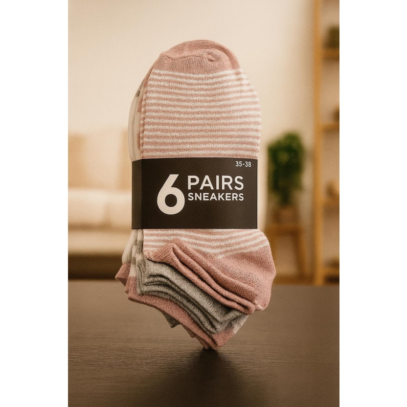 Mix of various 6-packs sneaker socks for kids and adults - Image 6