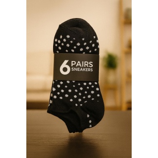 Mix of various 6-packs sneaker socks for kids and adults