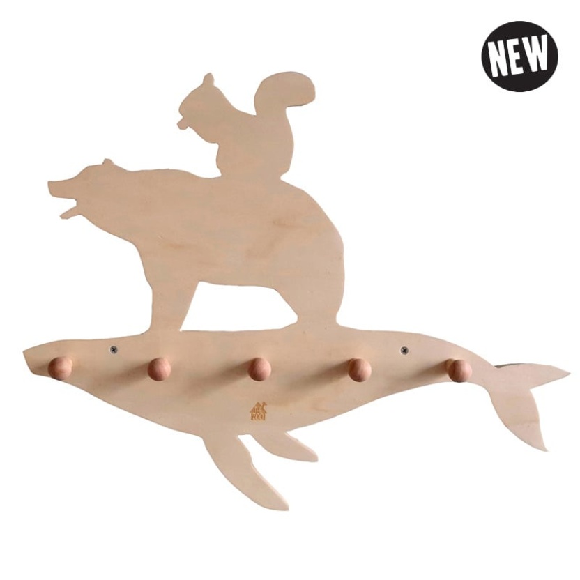 Wooden The Zoo whale coat racks - Image 2