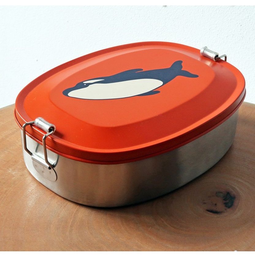 The Zoo stainless steel kids lunchboxes with orca print - Image 2