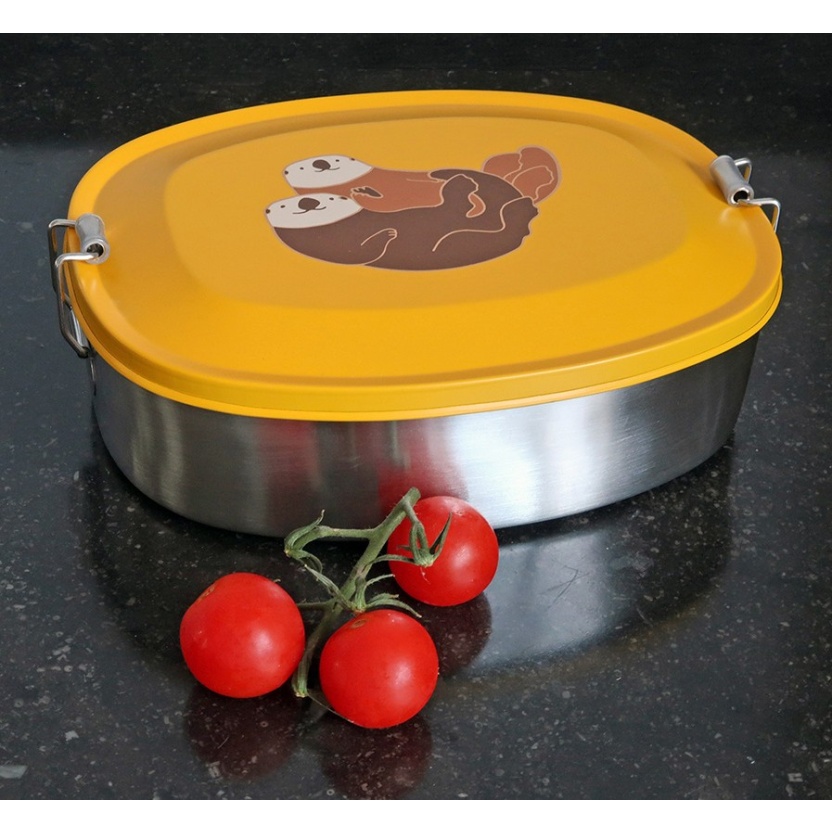 The Zoo stainless steel kids lunchboxes with sea otter print - Image 4