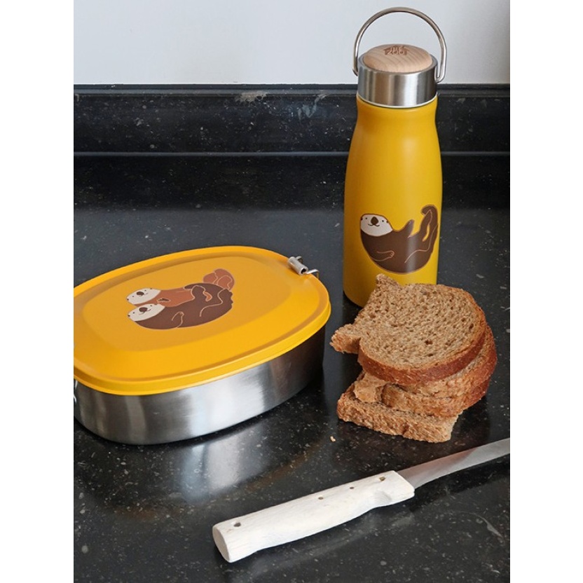The Zoo stainless steel kids lunchboxes with sea otter print - Image 3