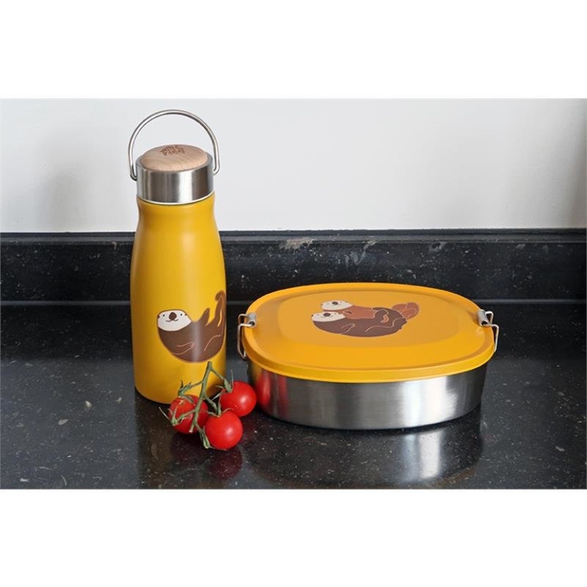 The Zoo stainless steel kids thermal flasks with sea otter print - 300ML - Image 2