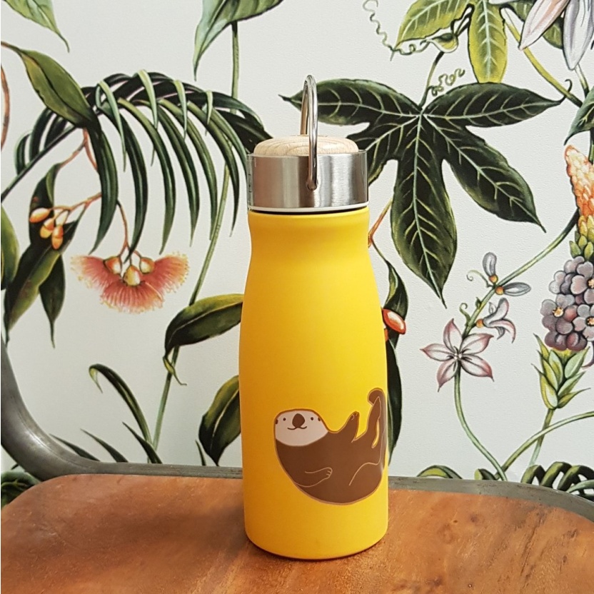 The Zoo stainless steel kids thermal flasks with sea otter print - 300ML