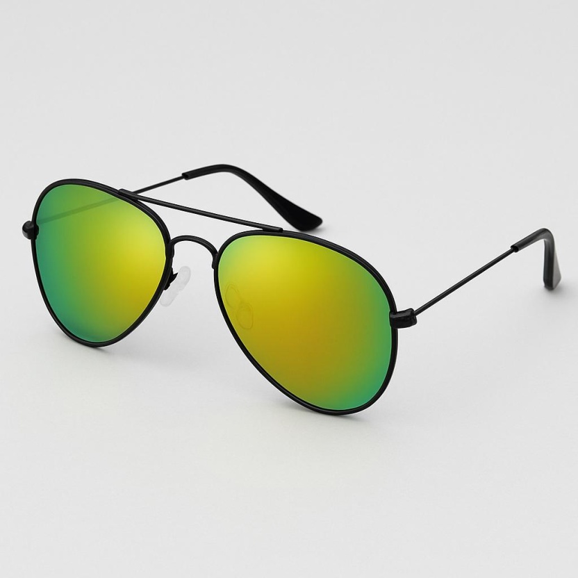 'Distressed' aviator sunglasses with mirror lenses 2200-02 - Image 2