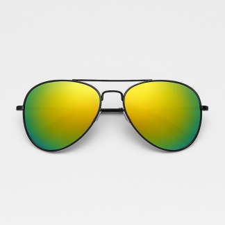 'Distressed' aviator sunglasses with mirror lenses 2200-02