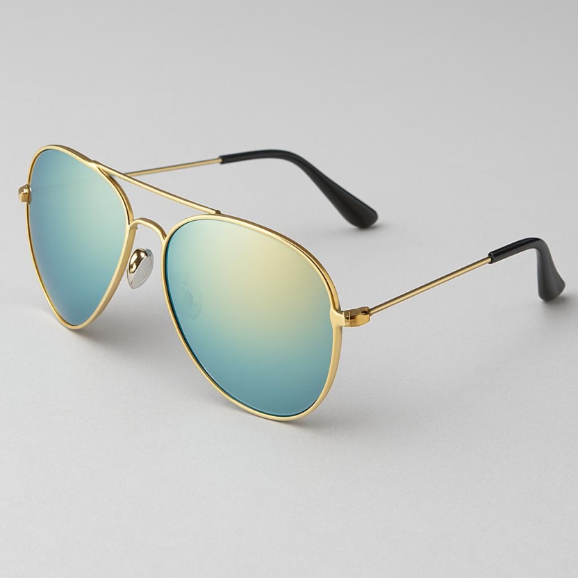 'Distressed' aviator sunglasses with mirror lenses 2200-17 - Image 2