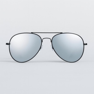 Silver 'Distressed' aviator sunglasses with mirror lenses 2200-25