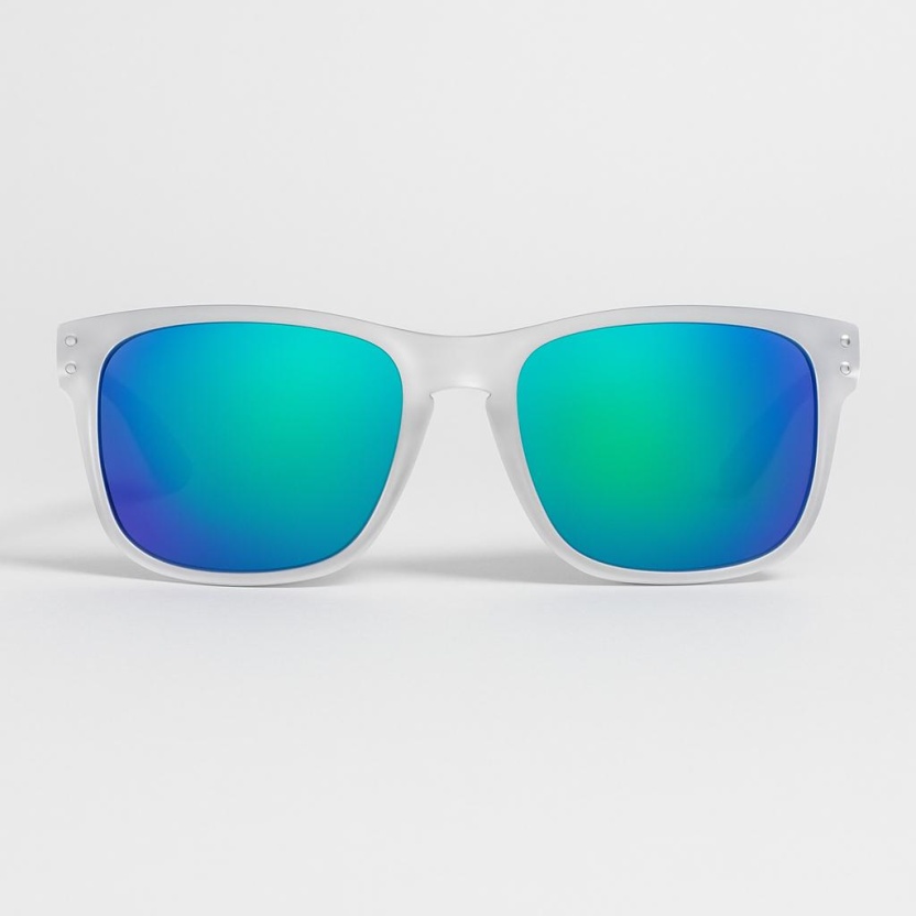 Semi transparant 'Distressed' sunglasses with mirror lenses 2220-20