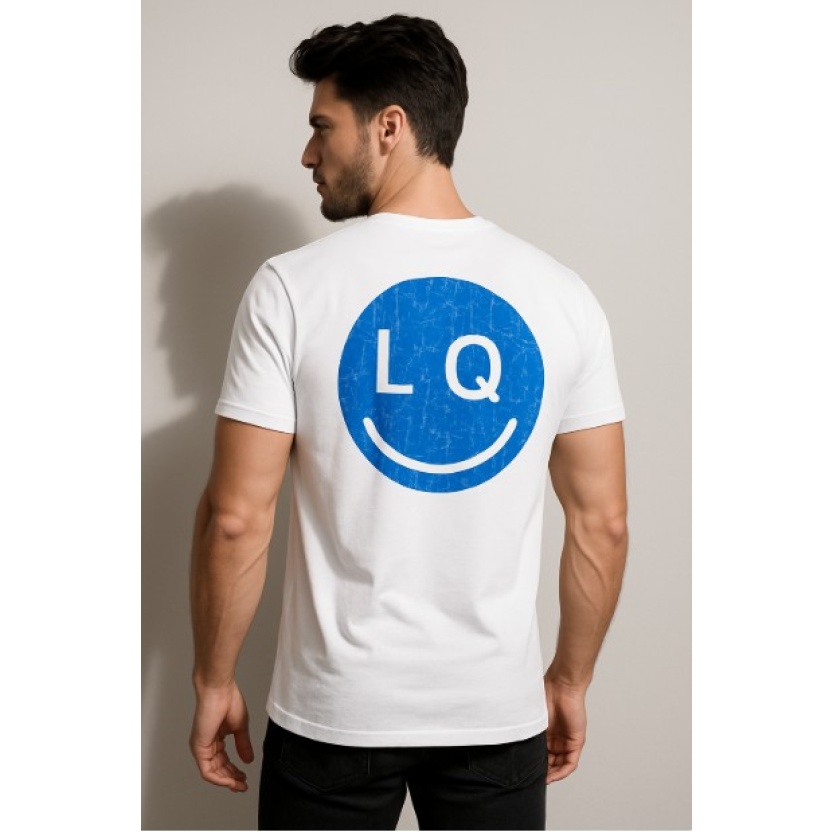 White and black Laqiro smiley men's t-shirts - Image 3